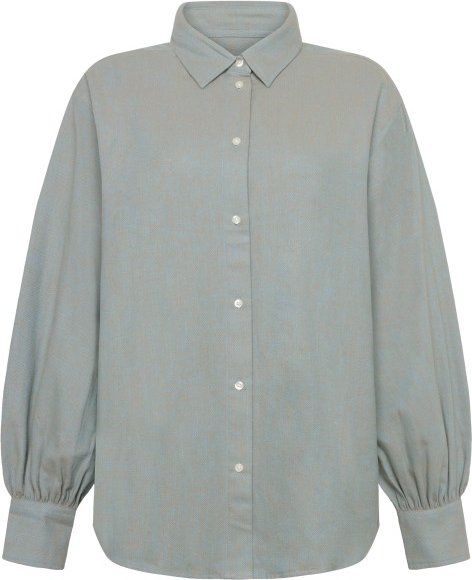 Thumbnail - KnowledgeCotton Apparel - Women's Fisbone Flanel - Bluse Gr L grau