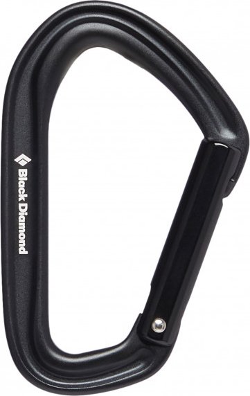 Thumbnail - Black Diamond - Hotforge Straight Gate - Schnappkarabiner grau/schwarz