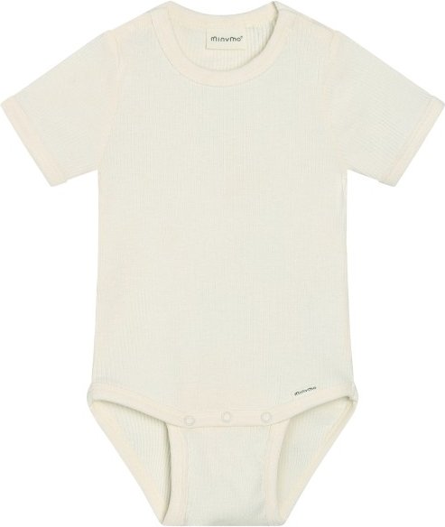 Minymo - Kid's Body S/S Rib - Body Gr 80 weiß