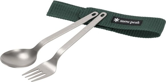 Snow Peak - Titanium Fork & Spoon Set grau