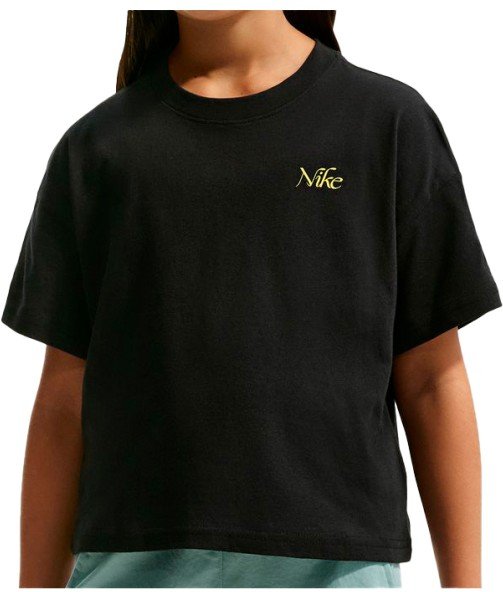 Nike - Girl's NSW Tee OC Boxy Flower - T-Shirt Gr M schwarz