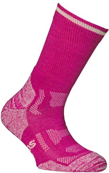 Alpacasocks&Co - Merino Outdoor Kids - Wandersocken Gr 23-26 rosa