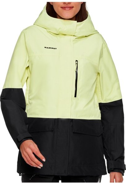 Mammut - Women's Fall Line Hardshell Thermo Hooded Jacket - Skijacke Gr L schwarz/gelb