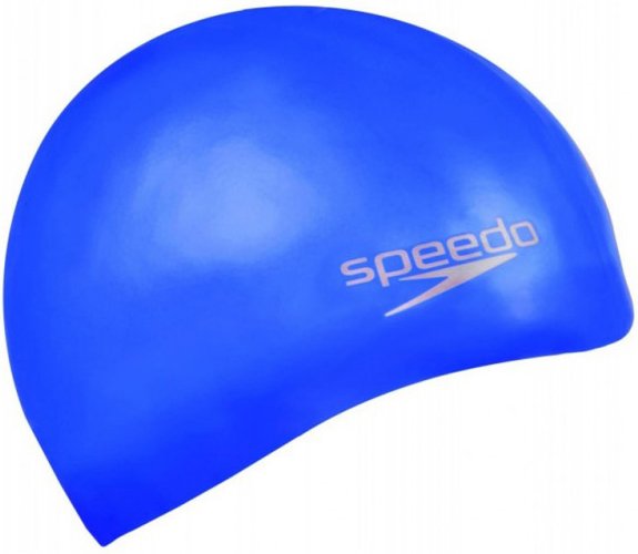 Thumbnail - Speedo - Plain Moulded Silicone Cap - Badekappe blau