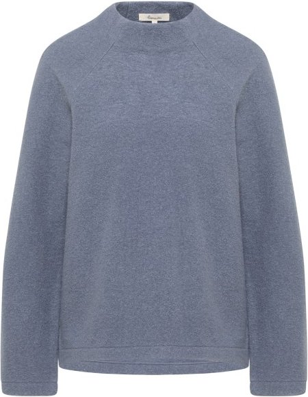 Tranquillo - Women's Kurzer Pullover aus Reiner Walkwolle - Wollpullover Gr S grau