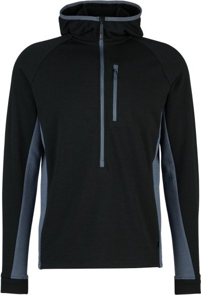 Stoic - MerinoWaffleFleece320 NorrdalSt. 3/4 Zip Hoody - Merinohoodie Gr XXL schwarz