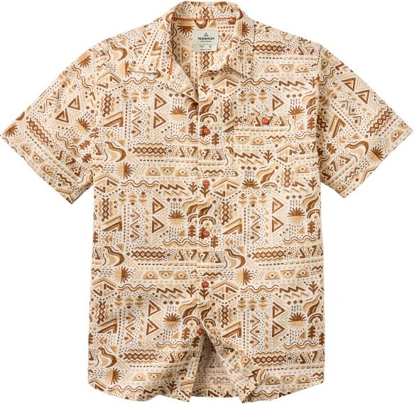 Passenger - Chill Textured S/S Shirt - Hemd Gr XL beige