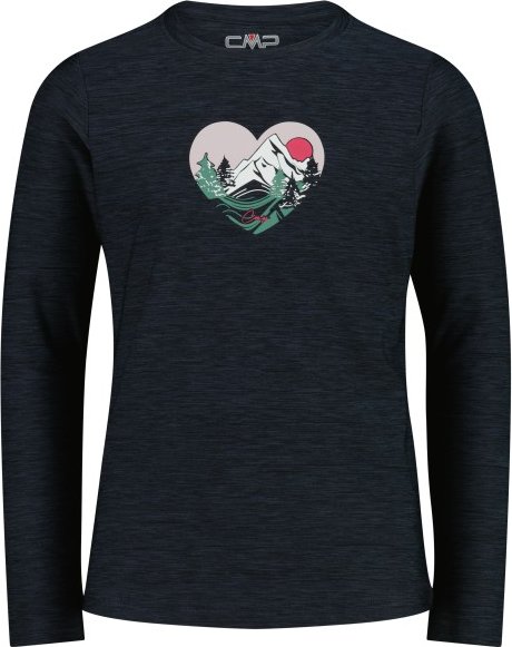 CMP - Girl's Jersey T-Shirt - Longsleeve Gr 176 schwarz