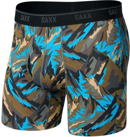 Saxx - Quest Quick-Dry Mesh Boxer Brief Fly - Kunstfaserunterwäsche Gr L bunt