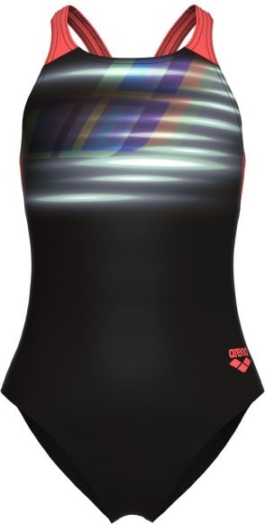 Arena - Girl's Fading Swimsuit V Back L - Badeanzug Gr 116 schwarz