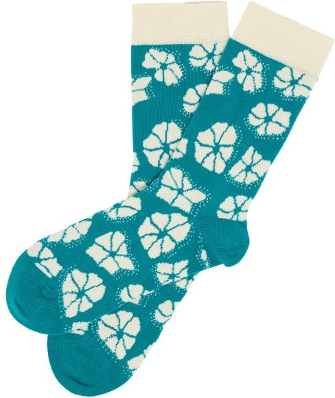 Thumbnail - Tranquillo - Women's Socken Bay Flower - Multifunktionssocken Gr 35–38 türkis