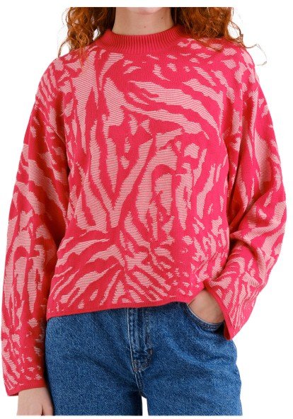 Thumbnail - DEDICATED - Women's Sweater Limhamn Animal - Pullover Gr S rot