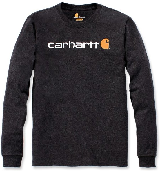 Carhartt - Core Logo L/S - Longsleeve Gr XL schwarz