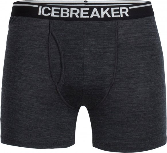 Icebreaker - Anatomica Boxers with Fly - Merinounterwäsche Gr S schwarz