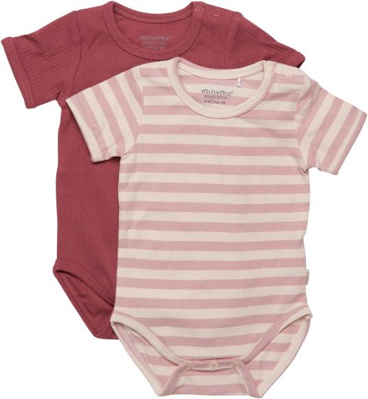 Thumbnail - Minymo - Kid's Body S/S (2-Pack) - Alltagsunterwäsche Gr 68 rosa