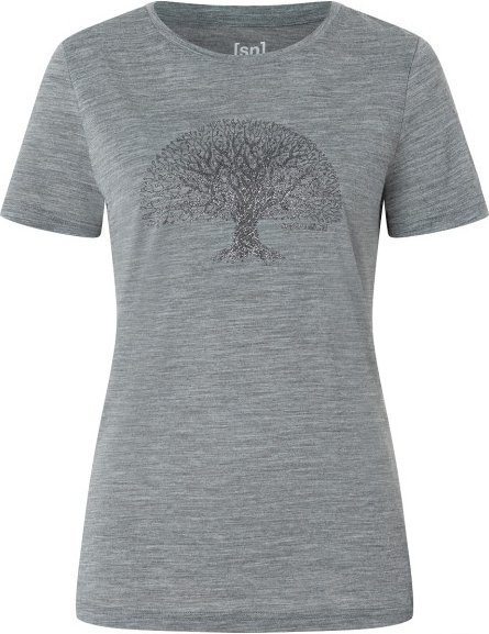Thumbnail - super.natural - Women's Tree of Knowledge Tee - Merinoshirt Gr XL grau