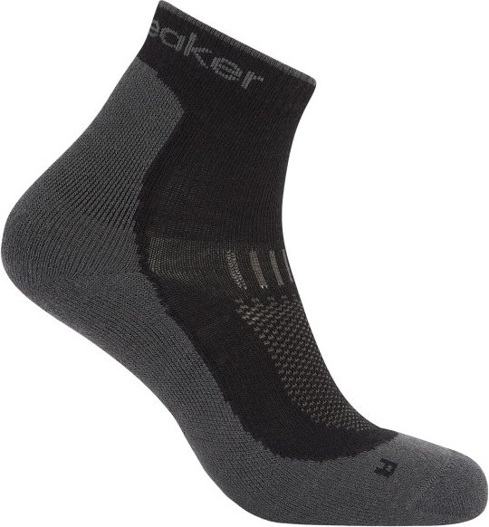 Thumbnail - Icebreaker - Merino Hike+ Light Mini - Wandersocken Gr S grau/schwarz