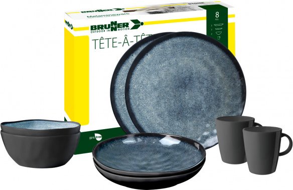 Brunner - Set Tête-À-Tête - Geschirr-Set Gr One Size grau