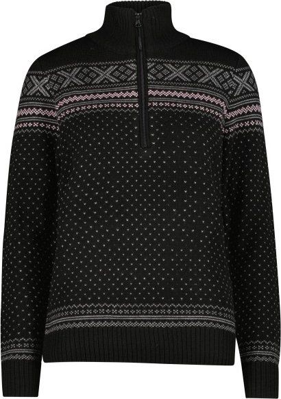 CMP - Women's Sweat Knitted Yarn 7H76505 - Pullover Gr 48 schwarz