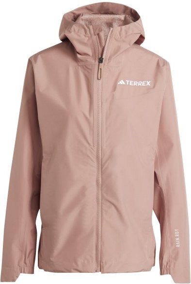 Thumbnail - adidas Terrex - Women's Multi 2.5 Layer RAIN.RDY Jacket - Regenjacke Gr M braun/rosa
