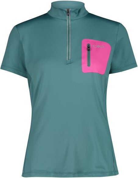 CMP - Women's Breast Pocket T-Shirt Free Bike - Radtrikot Gr 46 türkis