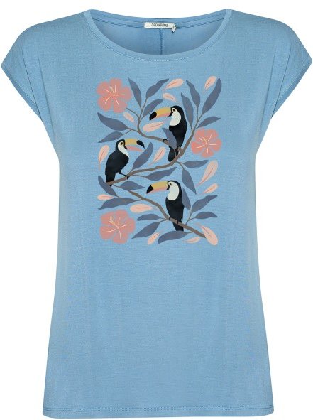 GreenBomb - Women's Tucan Flower Timid - T-Shirt Gr XS blau