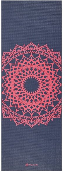 GAIAM - 4 mm Classic Printed Yoga Mat - Yogamatte Gr 61 x 173 x 0,4 cm blau