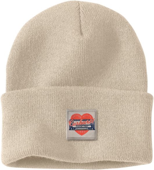 Carhartt - Women's Knit Heart Patch Beanie - Mütze Gr One Size beige