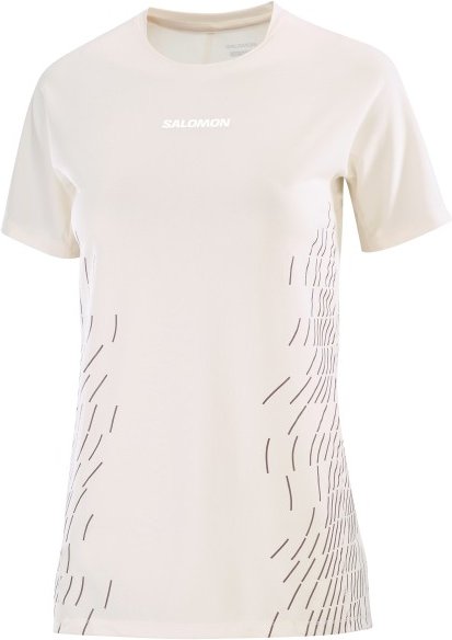 Salomon - Women's Sense Aero S/S Tee GFX - Laufshirt Gr L weiß