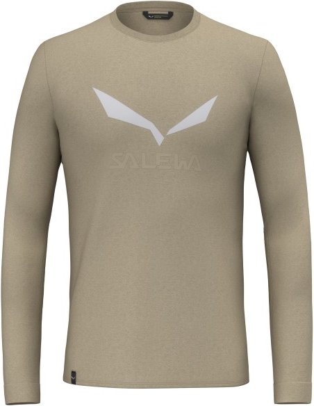 Salewa - Solidlogo Dry L/S Tee - Longsleeve Gr L beige