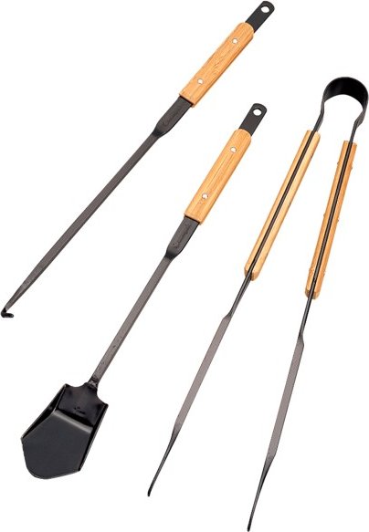 Snow Peak - Fire Tool Set Pro - Werkzeugset schwarz/ wood