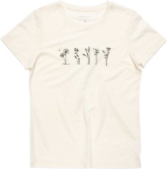 Devold - Women's Classic Flowers Tee - Merinoshirt Gr XL weiß