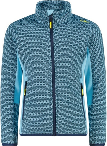 CMP - Girl's Jacket Jacquard Knitted 35H1595 - Fleecejacke Gr 98 blau/türkis