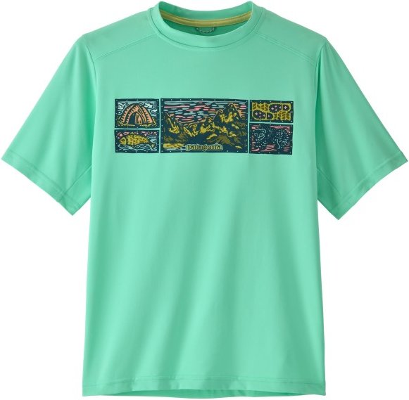 Patagonia - Kid's Cap SW T-Shirt - Funktionsshirt Gr M türkis