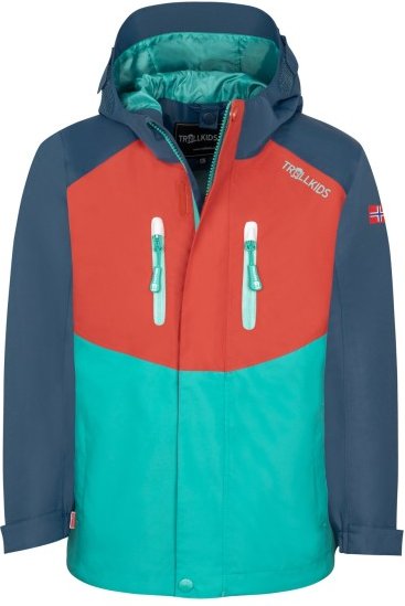 Trollkids - Kid's Nusfjord Jacket - Regenjacke Gr 176 bunt