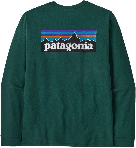 Patagonia - L/S P-6 Logo Responsibili-Tee - Longsleeve Gr S grün