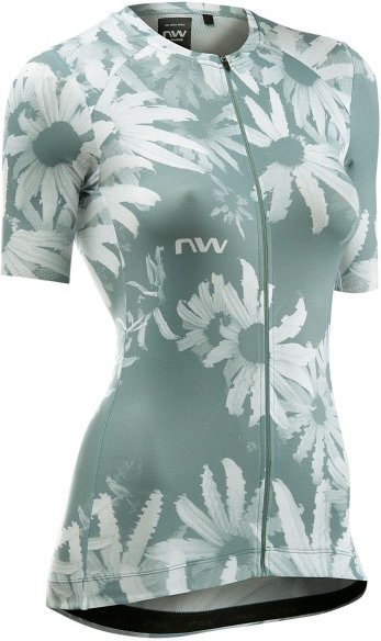 Thumbnail - Northwave - Women's Blade Jersey Short Sleeve - Radtrikot Gr M grau/türkis