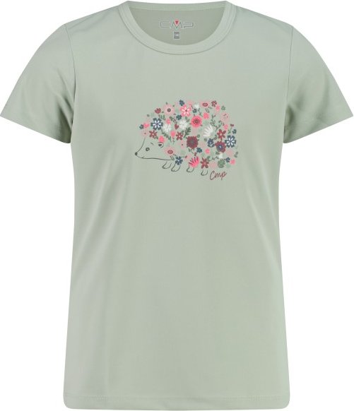 CMP - Girl's T-Shirt Piquet Print - Funktionsshirt Gr 116 grau