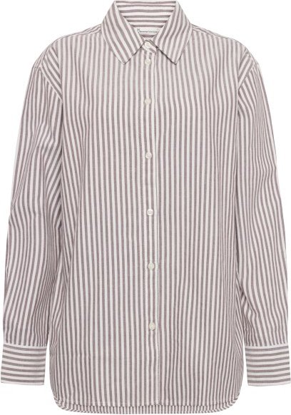KnowledgeCotton Apparel - Women's Oxford Striped Boyfriend Fit Shirt - Hemd Gr S grau