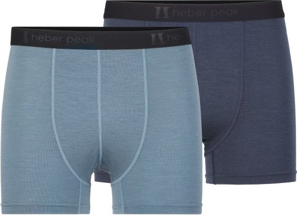 Heber Peak - MerinoMix165 PineconeHe. Boxer 2-Pack - Merinounterwäsche Gr S grau