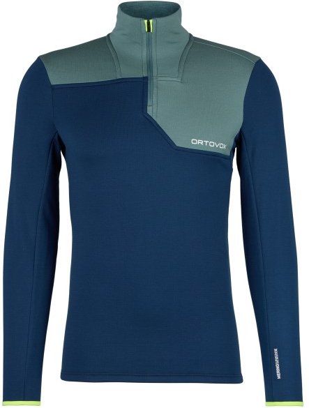 Ortovox - Fleece Light Zip Neck - Longsleeve Gr XL blau