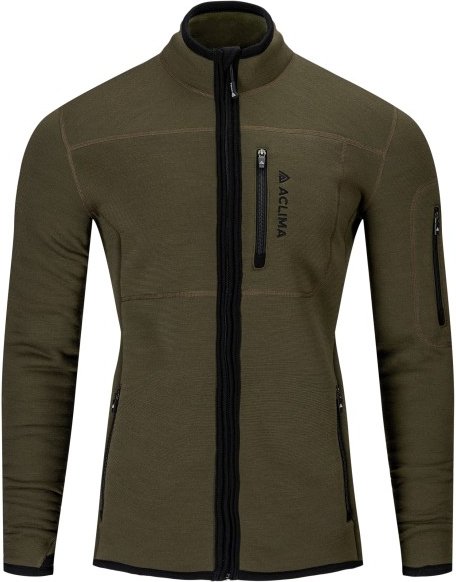 Thumbnail - Aclima - Fleecewool Jacket - Wolljacke Gr M oliv