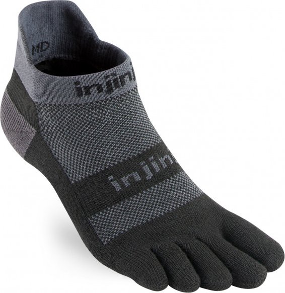 Injinji - Run Midweight No Show - Laufsocken Gr XL schwarz