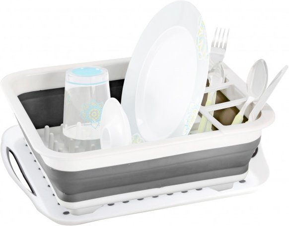 Brunner - Dropper Fold-Away - Geschirr-Set Gr 36,5 x 31 x H12 cm weiß/grau