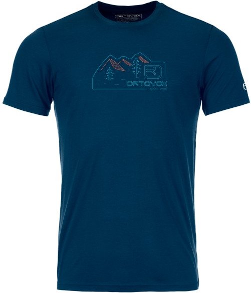Ortovox - 150 Cool Vintage Badge T-Shirt - Merinoshirt Gr S blau