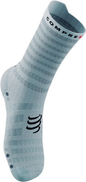 Compressport - Pro Racing Socks V4.0 Ultralight Run High - Laufsocken Gr T1 - EU 35-38 türkis/grau