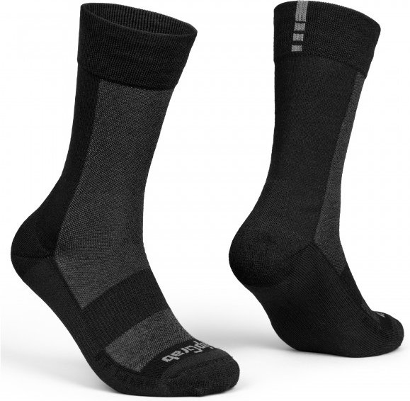 GripGrab - Winter Merino High Cut Socks - Radsocken Gr 41-44 - M schwarz