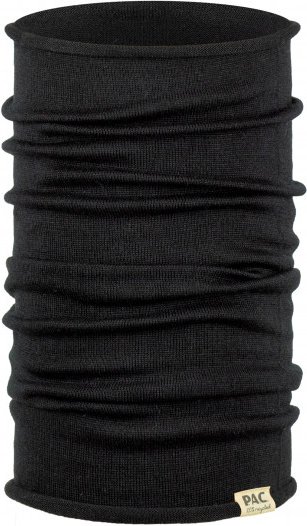 P.A.C. - Nature Merin 100% Recycled Merino Neckwarmer - Schlauchschal Gr One Size schwarz