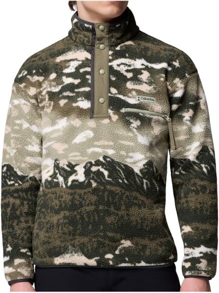 Columbia - Helvetia II Printed Half Snap Fleece - Fleecepullover Gr S oliv