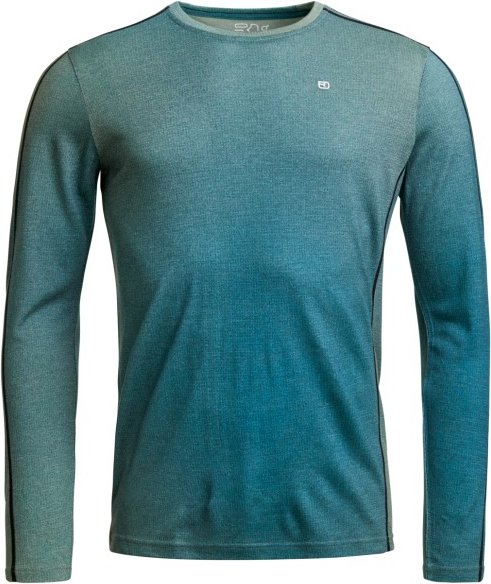Thumbnail - Ortovox - 185 Rock'N'Wool Print L/S - Merinounterwäsche Gr XXL türkis